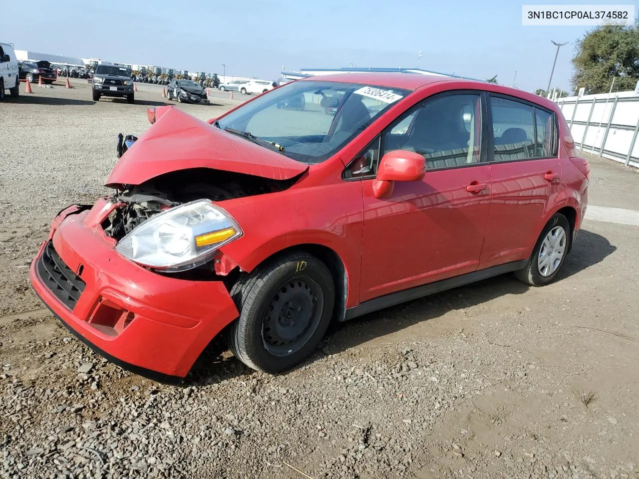 2010 Nissan Versa S VIN: 3N1BC1CP0AL374582 Lot: 75306414