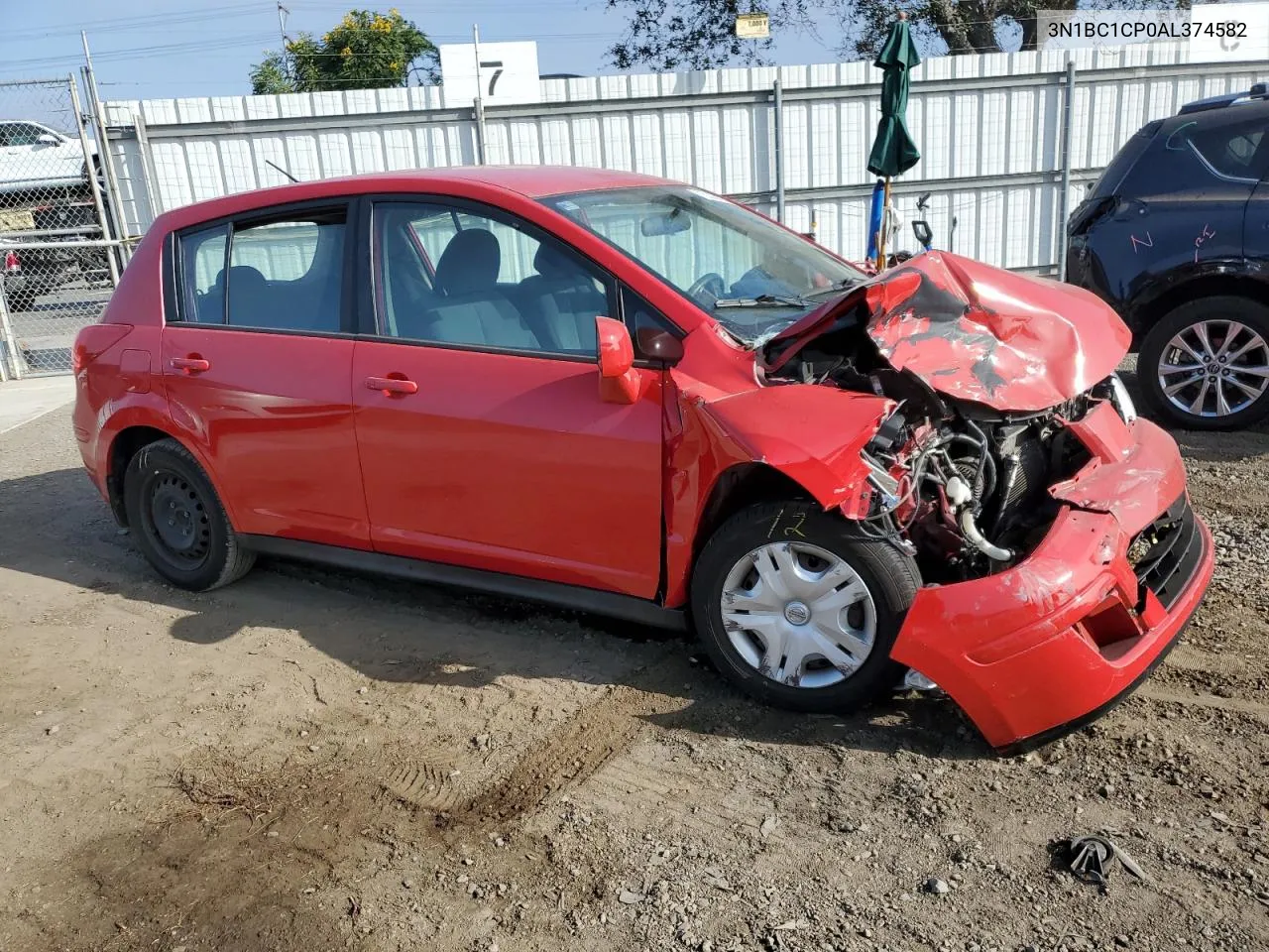 2010 Nissan Versa S VIN: 3N1BC1CP0AL374582 Lot: 75306414