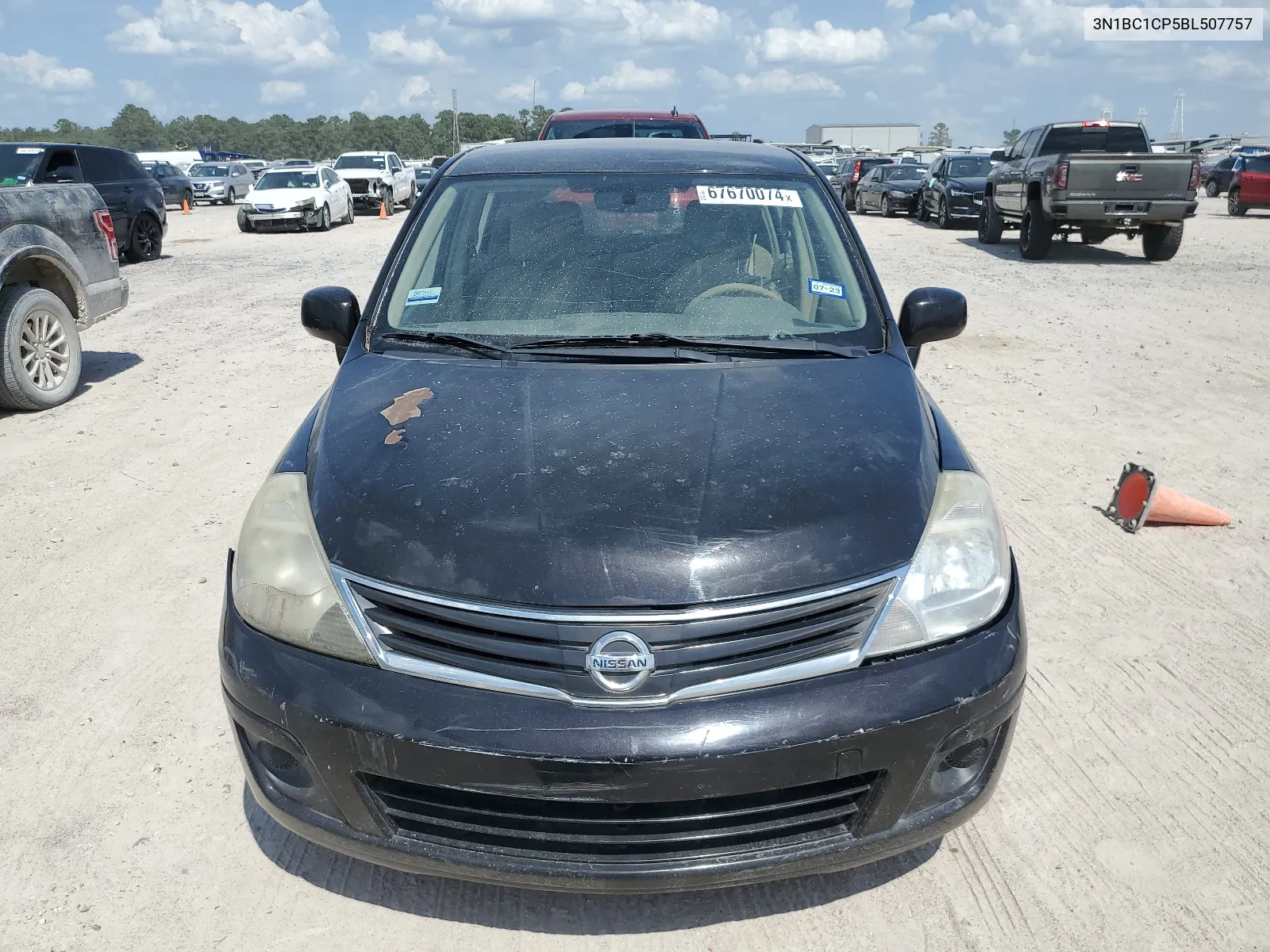 2011 Nissan Versa S VIN: 3N1BC1CP5BL507757 Lot: 67670074