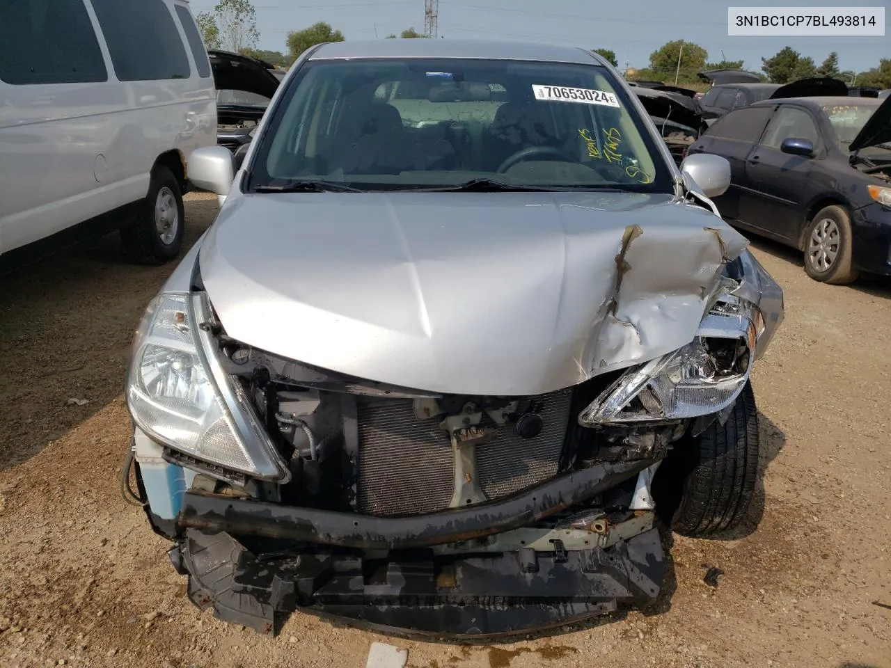 2011 Nissan Versa S VIN: 3N1BC1CP7BL493814 Lot: 70653024