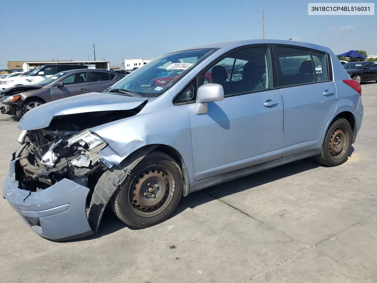 2011 Nissan Versa S VIN: 3N1BC1CP4BL516031 Lot: 72067344