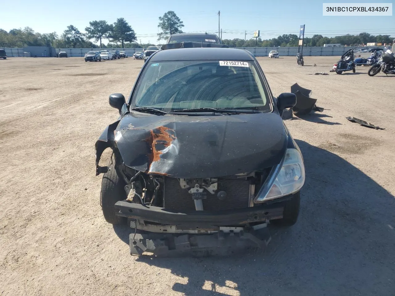 2011 Nissan Versa S VIN: 3N1BC1CPXBL434367 Lot: 72152714