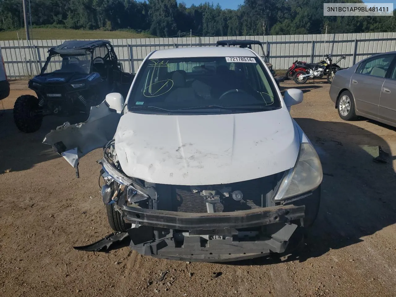 2011 Nissan Versa S VIN: 3N1BC1AP9BL481411 Lot: 72178514