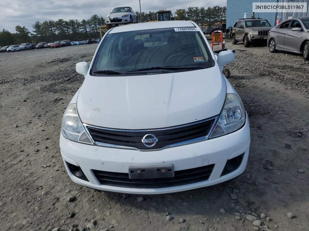 2011 Nissan Versa S VIN: 3N1BC1CP3BL511967 Lot: 72865994