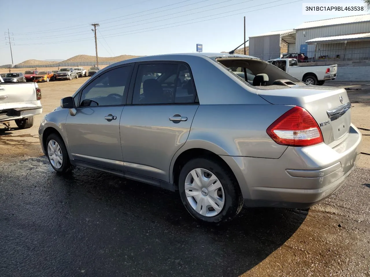 2011 Nissan Versa S VIN: 3N1BC1AP9BL463538 Lot: 73549024