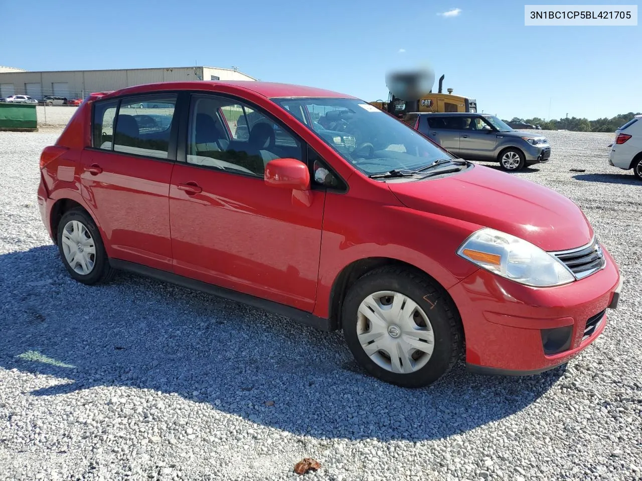 2011 Nissan Versa S VIN: 3N1BC1CP5BL421705 Lot: 74244374