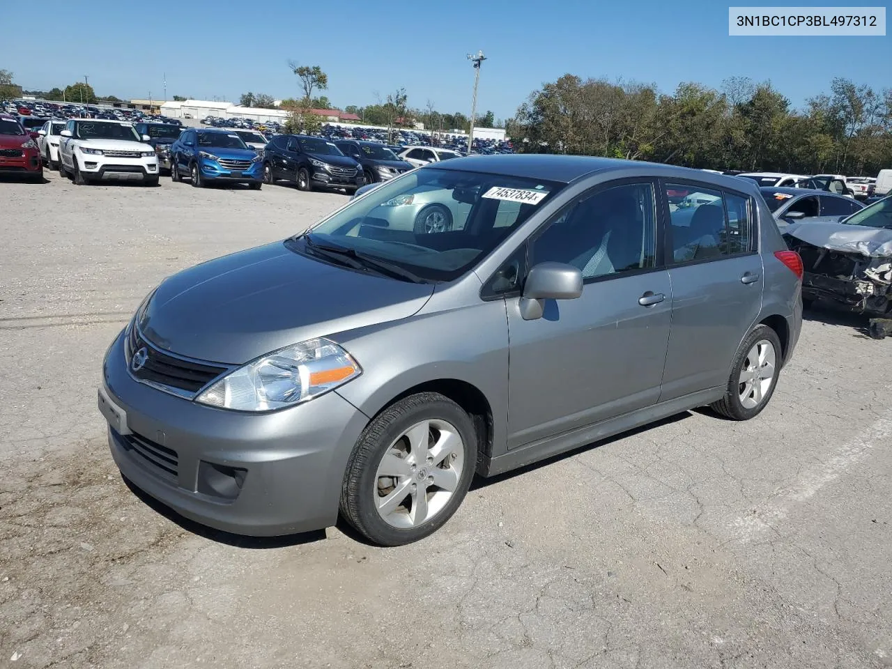 2011 Nissan Versa S VIN: 3N1BC1CP3BL497312 Lot: 74537834