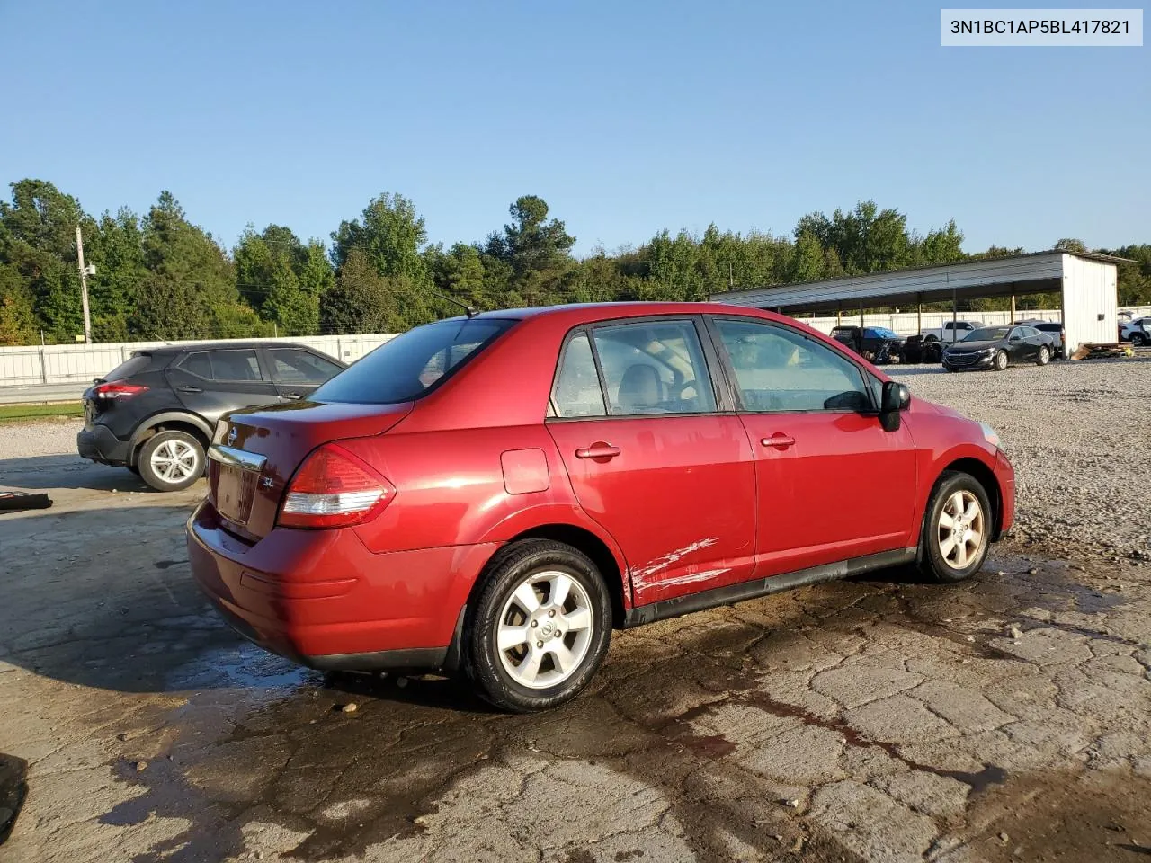 2011 Nissan Versa S VIN: 3N1BC1AP5BL417821 Lot: 74593314