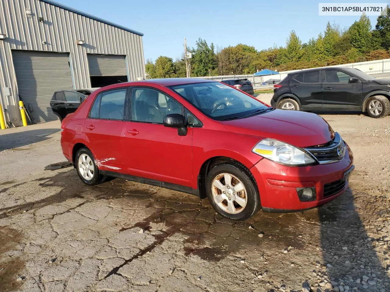 2011 Nissan Versa S VIN: 3N1BC1AP5BL417821 Lot: 74593314