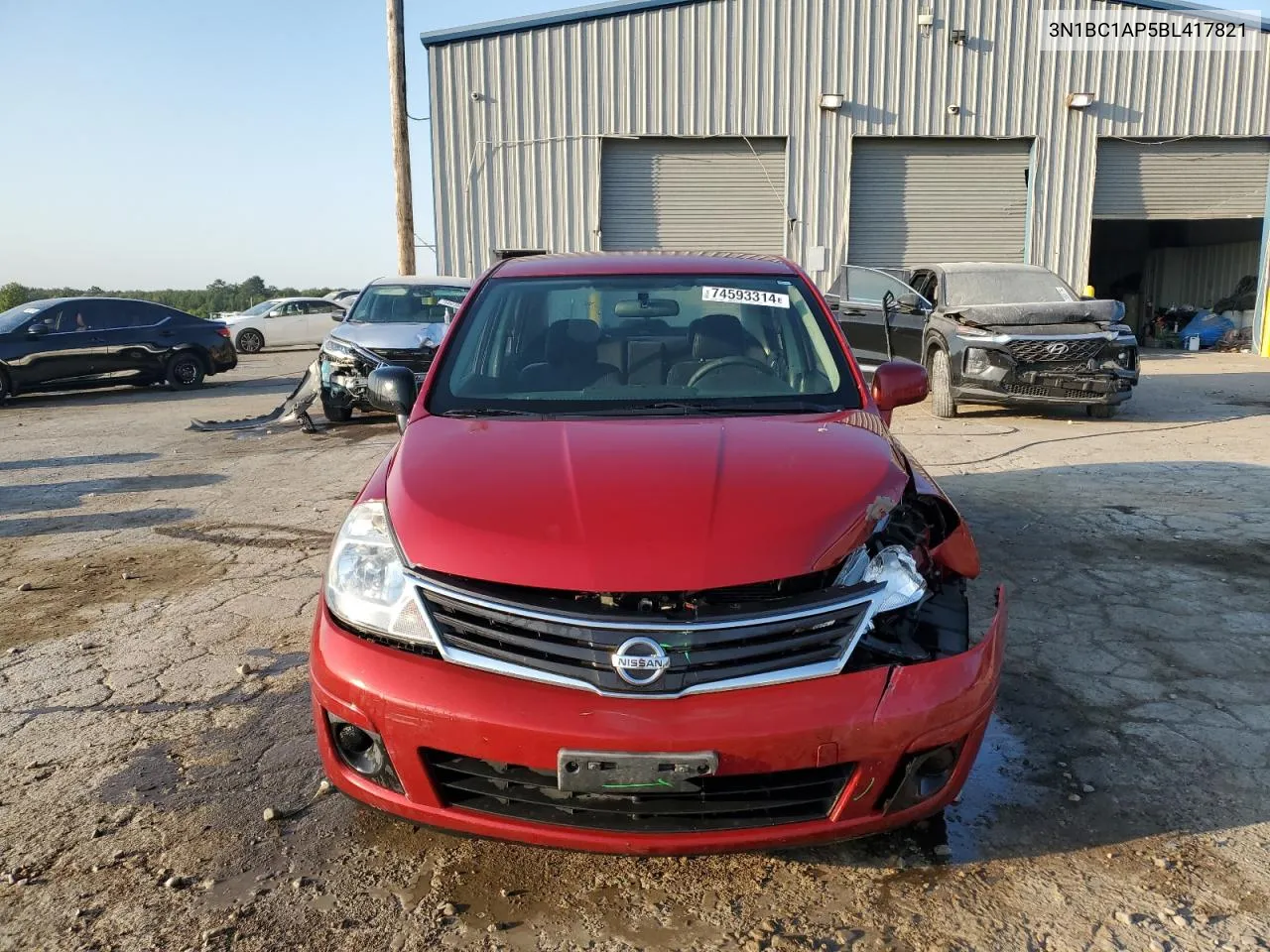 2011 Nissan Versa S VIN: 3N1BC1AP5BL417821 Lot: 74593314