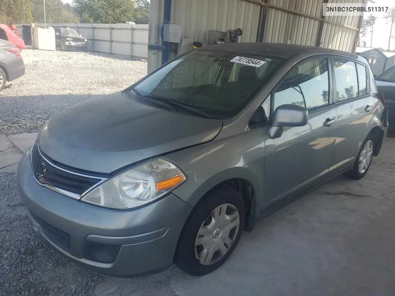 2011 Nissan Versa S VIN: 3N1BC1CP8BL511317 Lot: 74778544