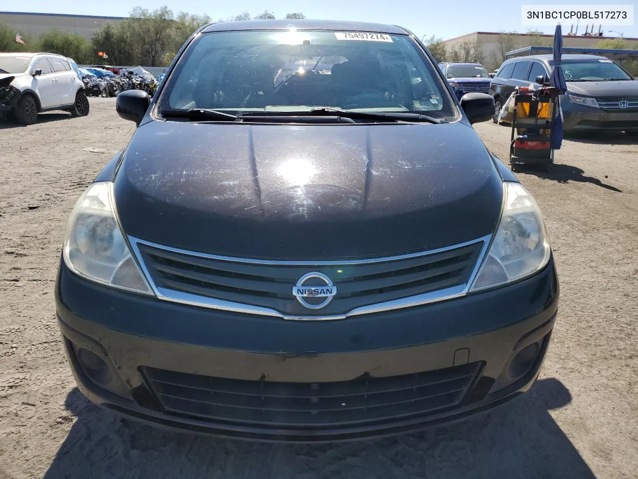 2011 Nissan Versa S VIN: 3N1BC1CP0BL517273 Lot: 75497274