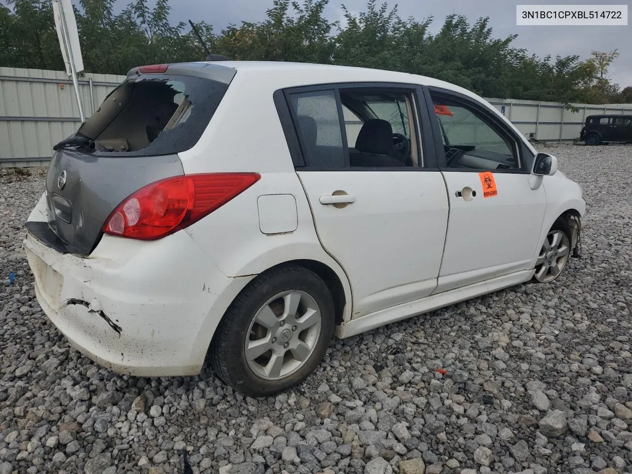 2011 Nissan Versa S VIN: 3N1BC1CPXBL514722 Lot: 75705784