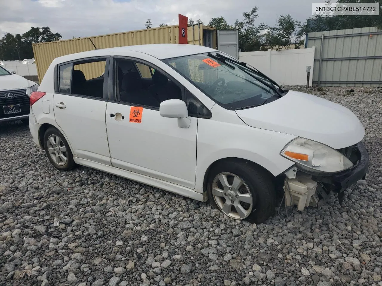 2011 Nissan Versa S VIN: 3N1BC1CPXBL514722 Lot: 75705784