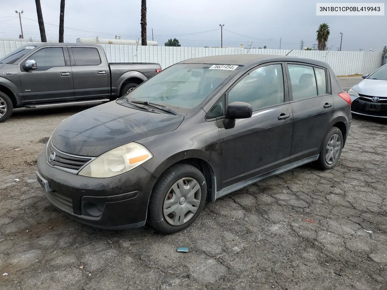 2011 Nissan Versa S VIN: 3N1BC1CP0BL419943 Lot: 76631454