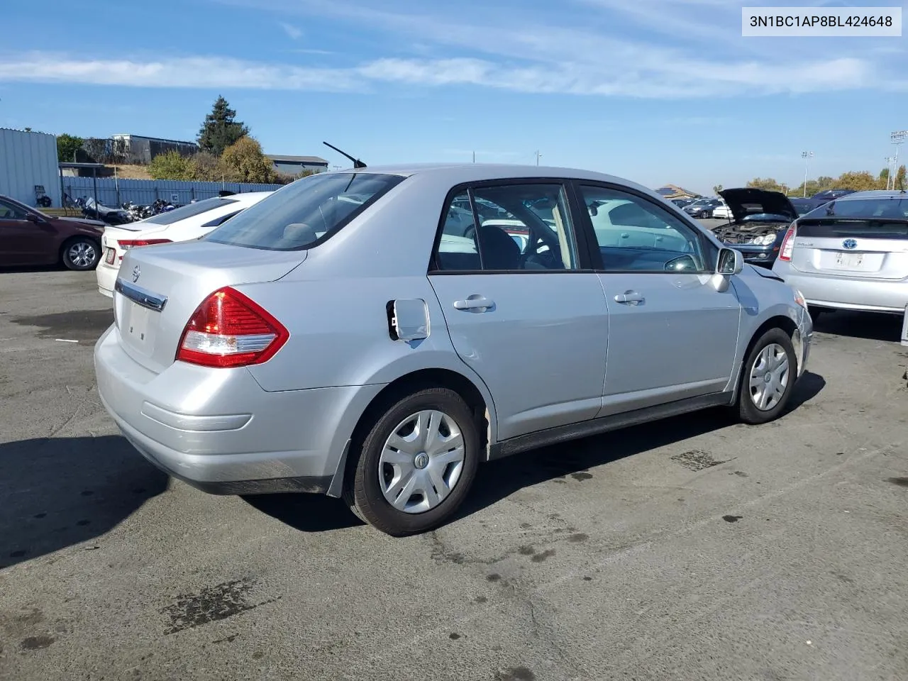 2011 Nissan Versa S VIN: 3N1BC1AP8BL424648 Lot: 76751934