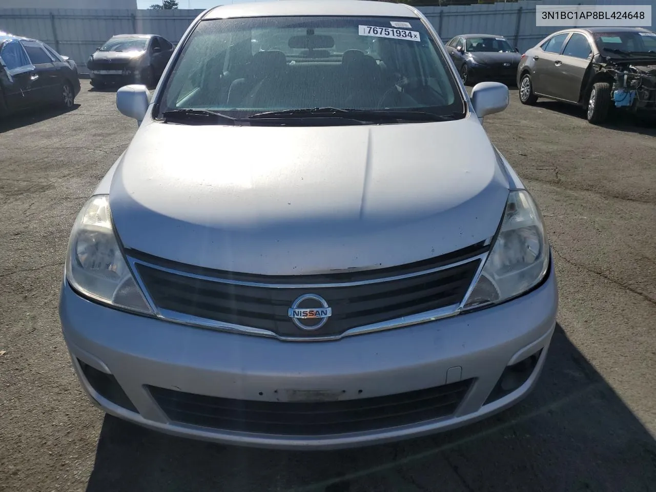 2011 Nissan Versa S VIN: 3N1BC1AP8BL424648 Lot: 76751934