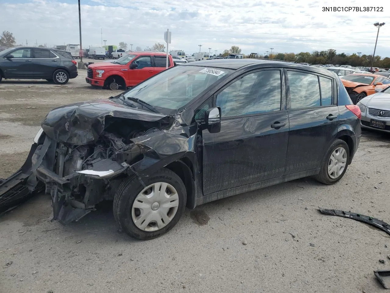 2011 Nissan Versa S VIN: 3N1BC1CP7BL387122 Lot: 77585494