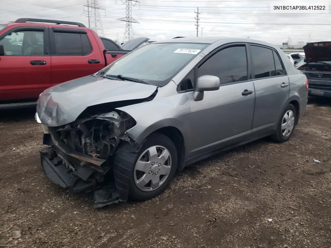 2011 Nissan Versa S VIN: 3N1BC1AP3BL412522 Lot: 79777624