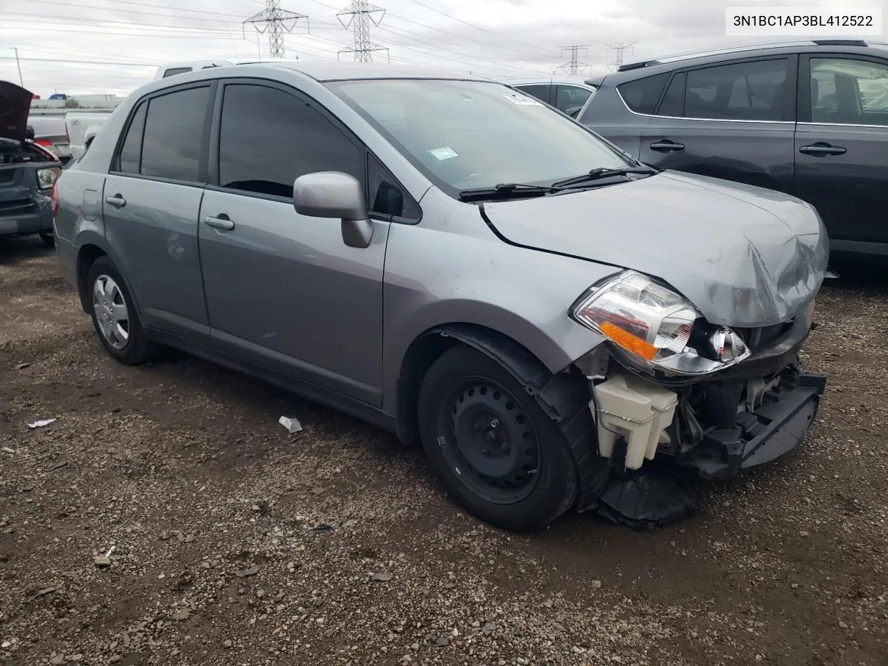 2011 Nissan Versa S VIN: 3N1BC1AP3BL412522 Lot: 79777624