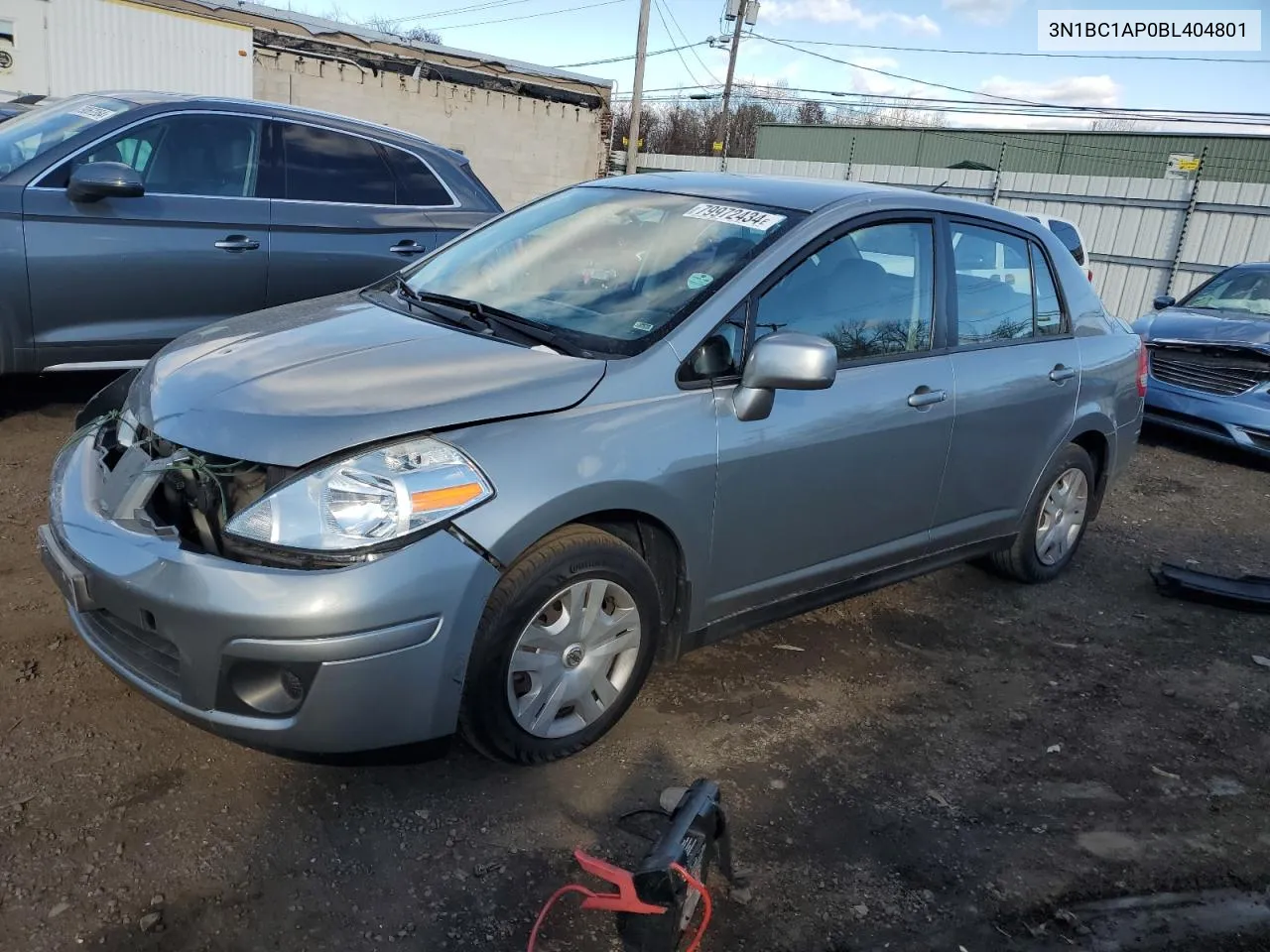 2011 Nissan Versa S VIN: 3N1BC1AP0BL404801 Lot: 79972434