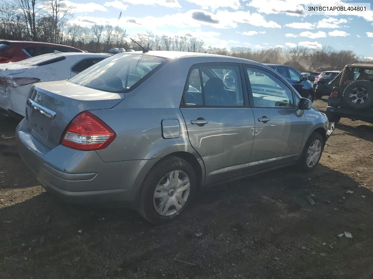 2011 Nissan Versa S VIN: 3N1BC1AP0BL404801 Lot: 79972434