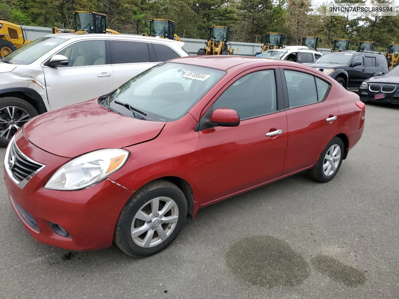 2012 Nissan Versa S VIN: 3N1CN7AP8CL889594 Lot: 55708934