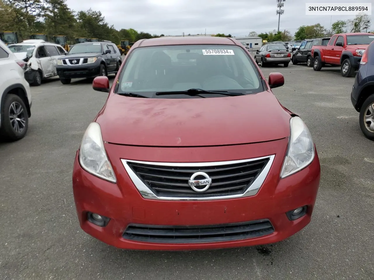 2012 Nissan Versa S VIN: 3N1CN7AP8CL889594 Lot: 55708934