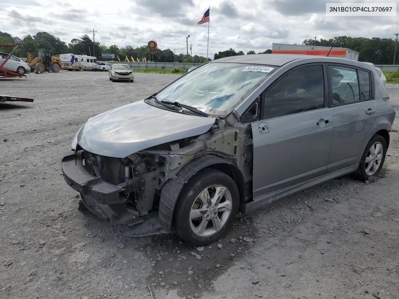 2012 Nissan Versa S VIN: 3N1BC1CP4CL370697 Lot: 59308414