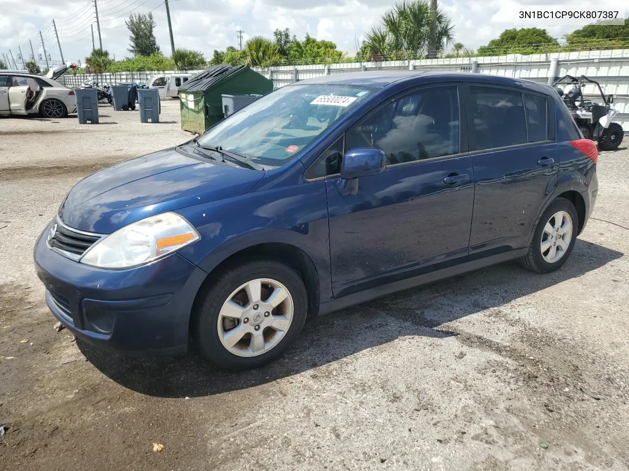 2012 Nissan Versa S VIN: 3N1BC1CP9CK807387 Lot: 65500024