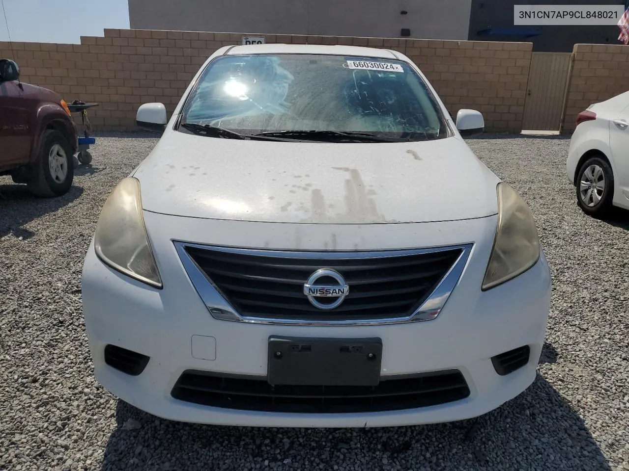 2012 Nissan Versa S VIN: 3N1CN7AP9CL848021 Lot: 66030024