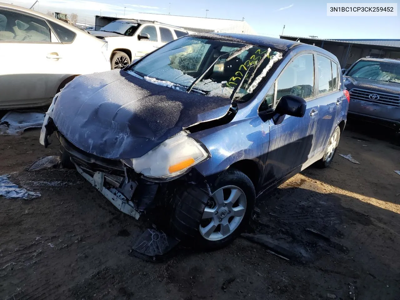 2012 Nissan Versa S VIN: 3N1BC1CP3CK259452 Lot: 67908104