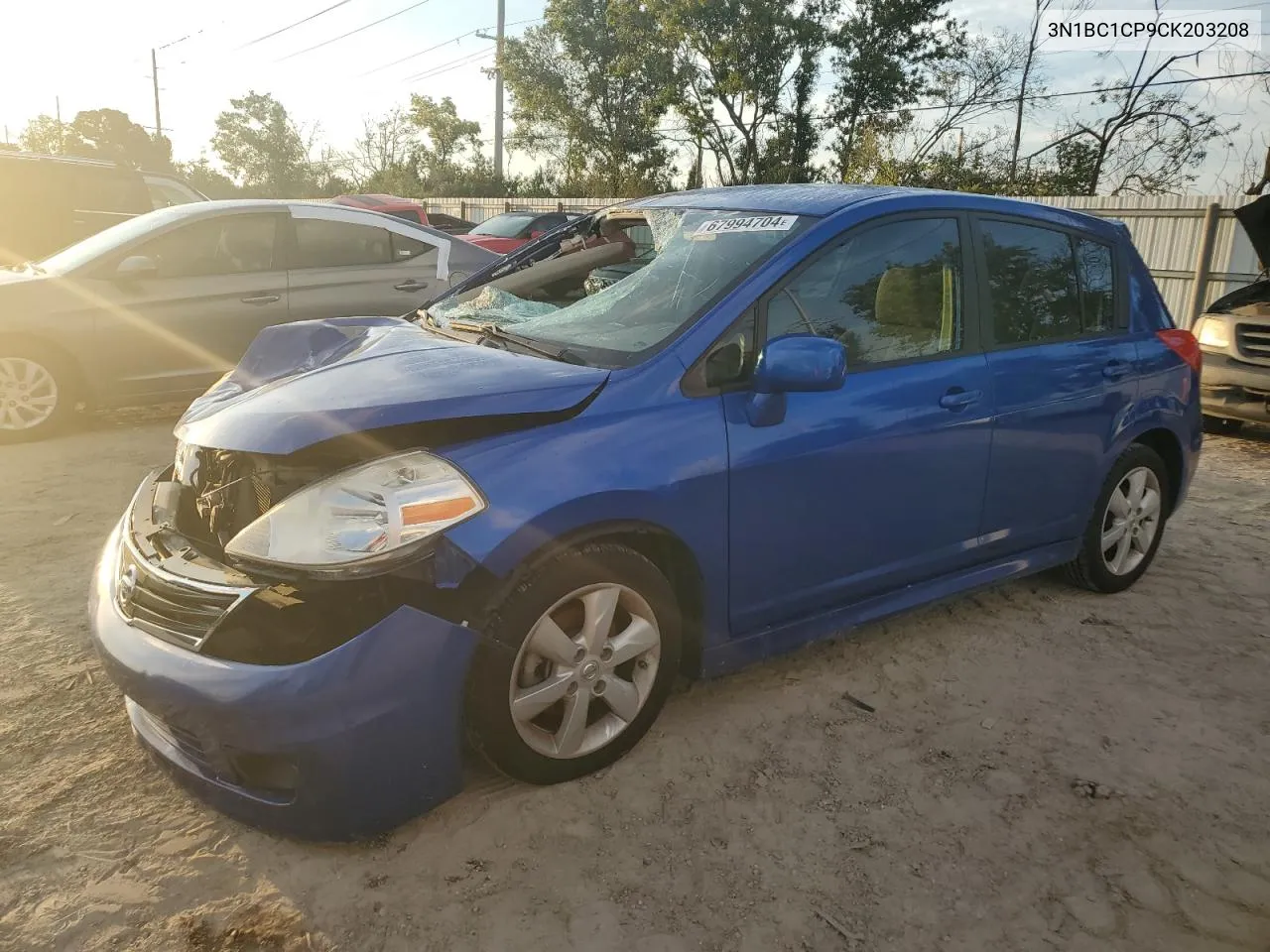 2012 Nissan Versa S VIN: 3N1BC1CP9CK203208 Lot: 67994704