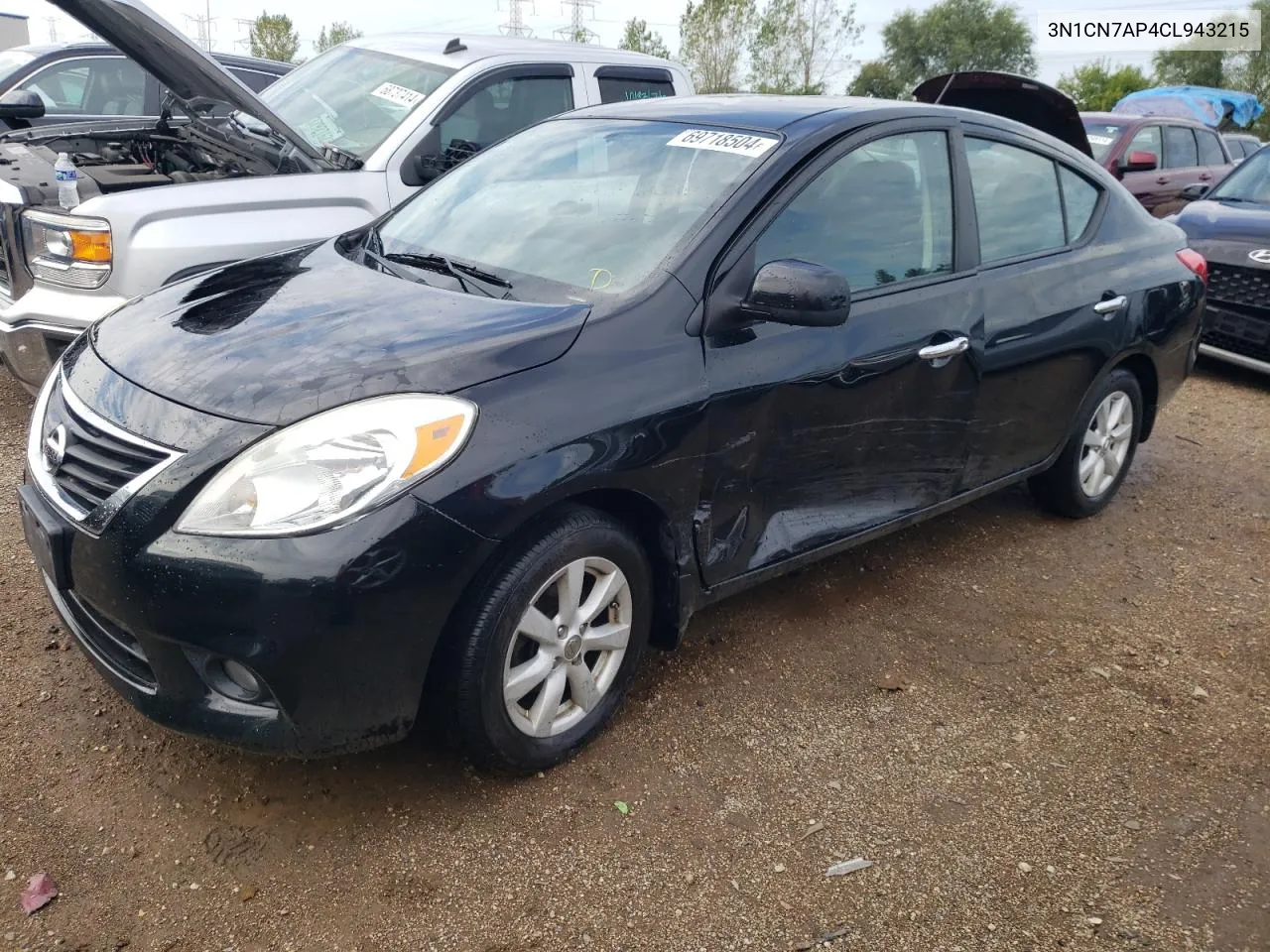 2012 Nissan Versa S VIN: 3N1CN7AP4CL943215 Lot: 69718504