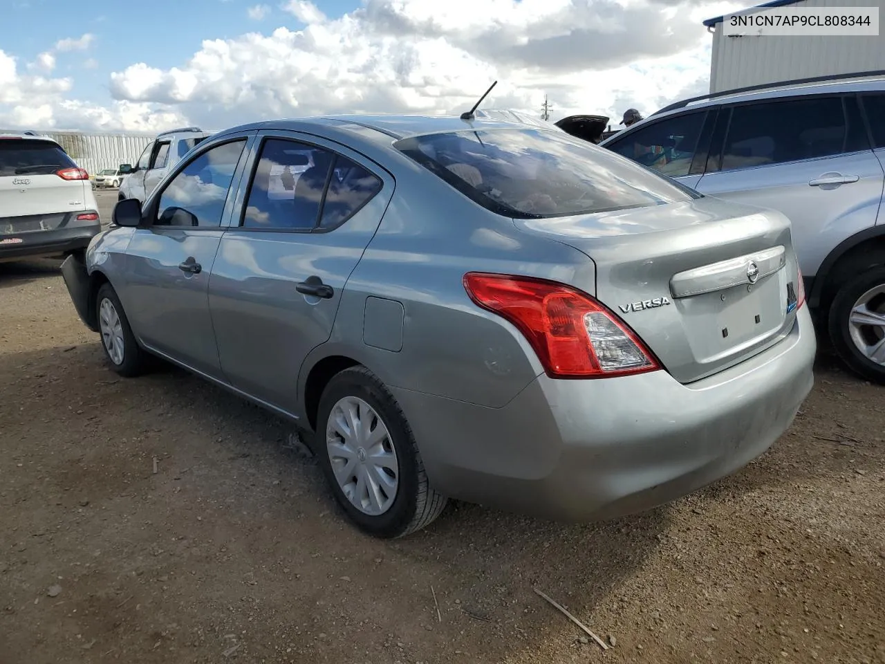 2012 Nissan Versa S VIN: 3N1CN7AP9CL808344 Lot: 71943844