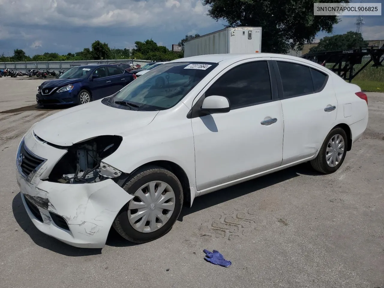 2012 Nissan Versa S VIN: 3N1CN7AP0CL906825 Lot: 72311664