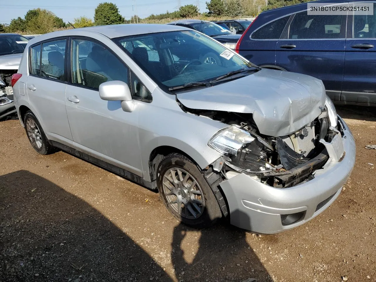 2012 Nissan Versa S VIN: 3N1BC1CP5CK251451 Lot: 73992714