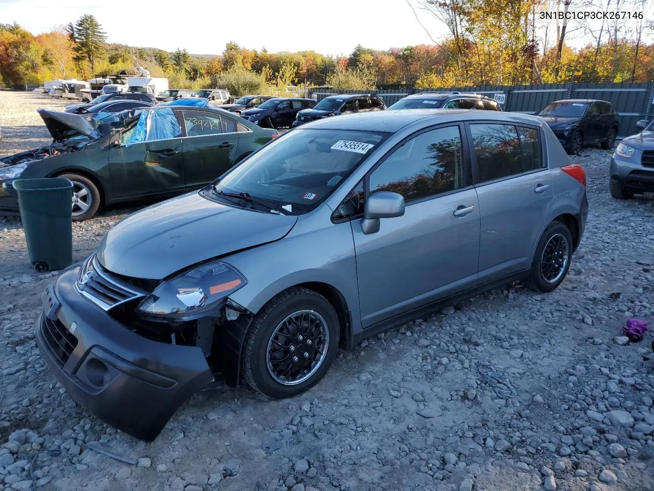 2012 Nissan Versa S VIN: 3N1BC1CP3CK267146 Lot: 75495514