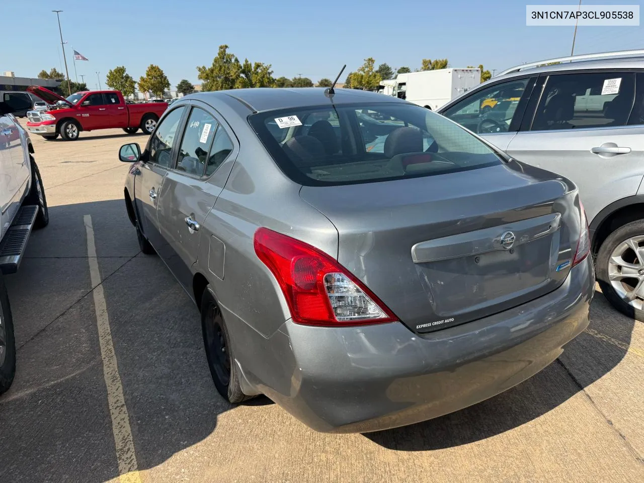 2012 Nissan Versa S VIN: 3N1CN7AP3CL905538 Lot: 76043974