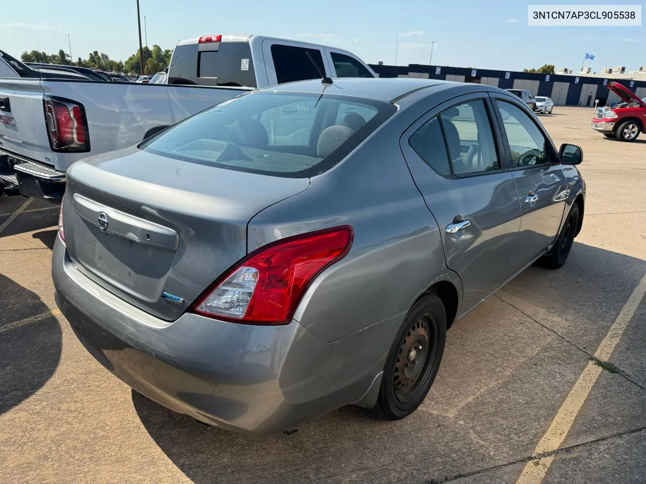 2012 Nissan Versa S VIN: 3N1CN7AP3CL905538 Lot: 76043974