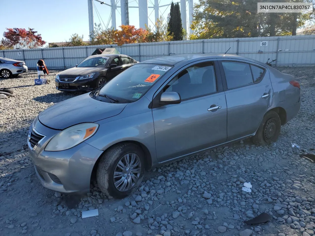 2012 Nissan Versa S VIN: 3N1CN7AP4CL830767 Lot: 77544794