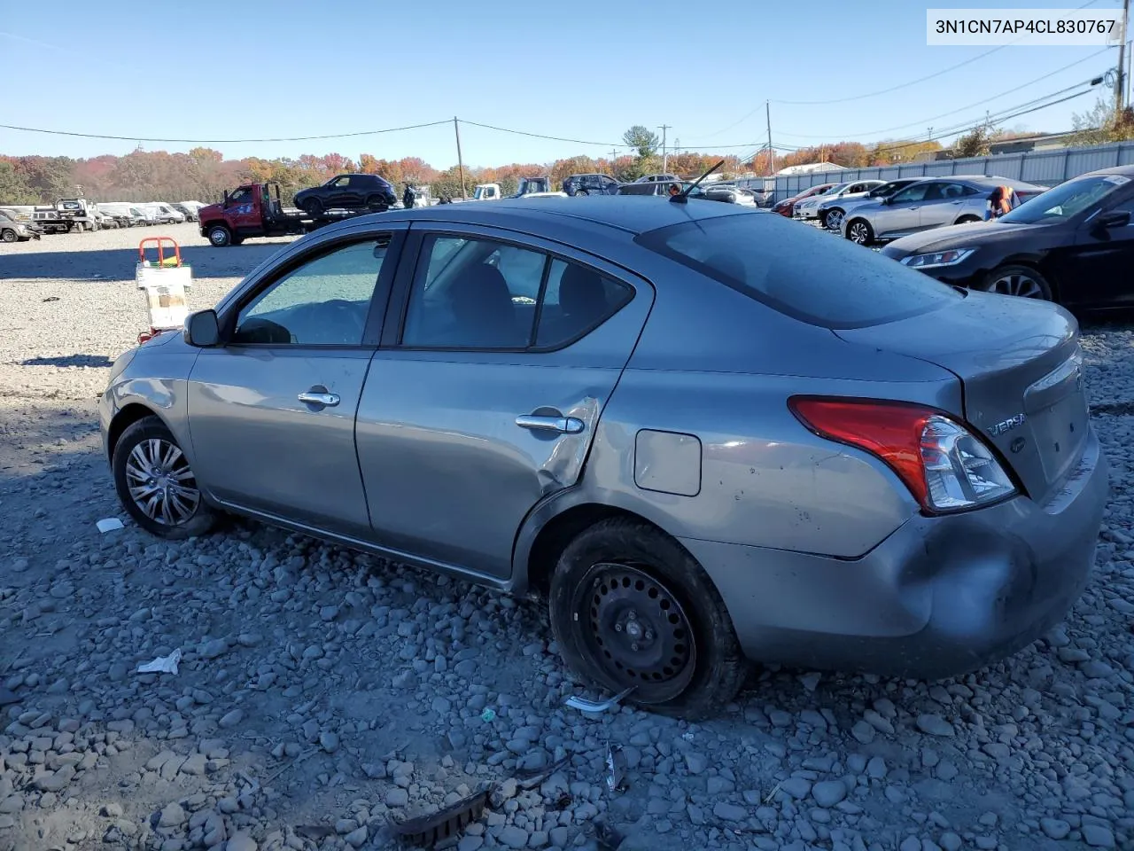 2012 Nissan Versa S VIN: 3N1CN7AP4CL830767 Lot: 77544794