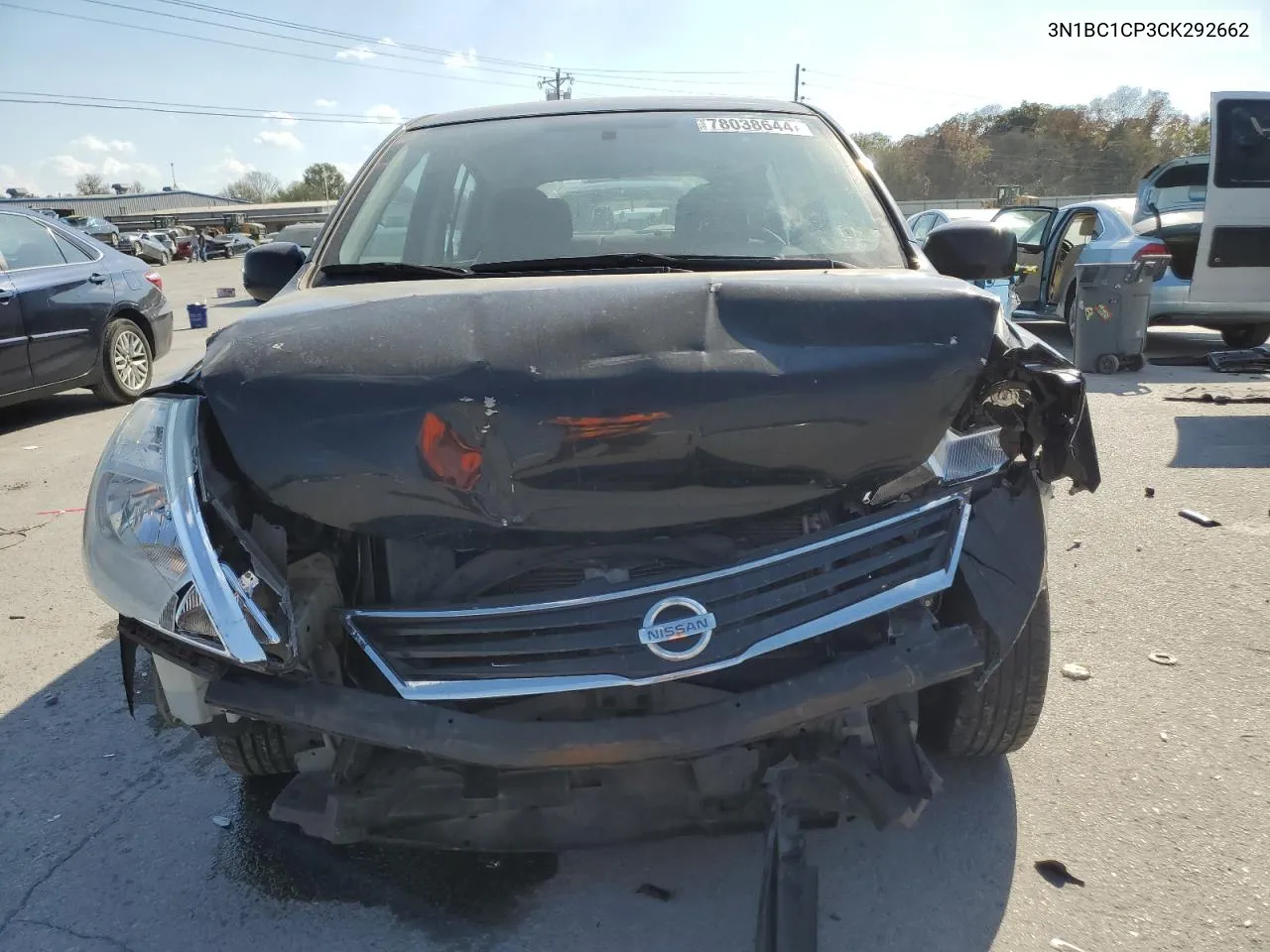 2012 Nissan Versa S VIN: 3N1BC1CP3CK292662 Lot: 78038644