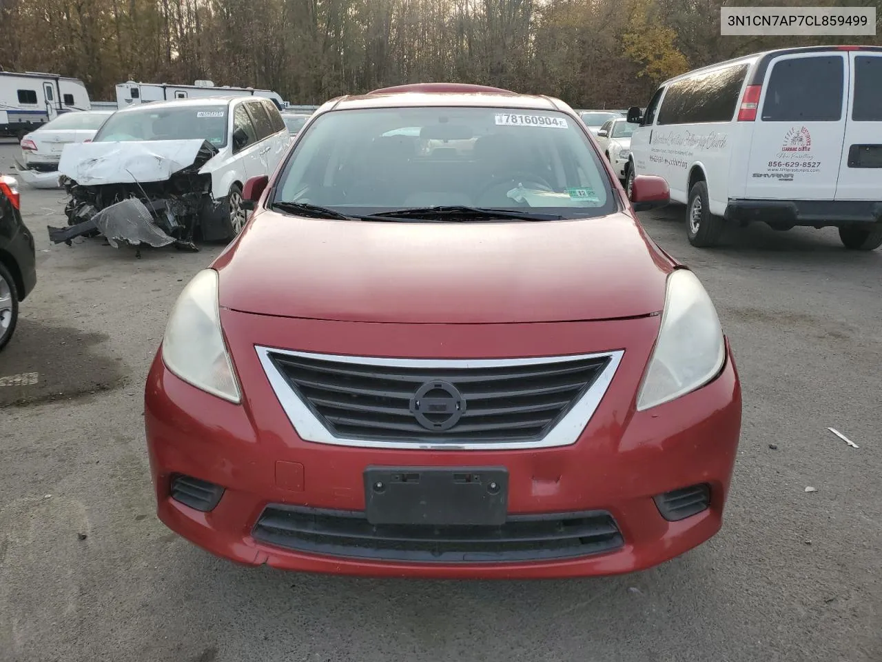 2012 Nissan Versa S VIN: 3N1CN7AP7CL859499 Lot: 78160904