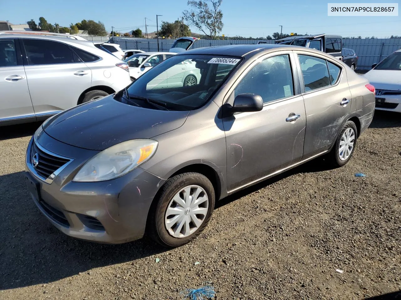 2012 Nissan Versa S VIN: 3N1CN7AP9CL828657 Lot: 78685244