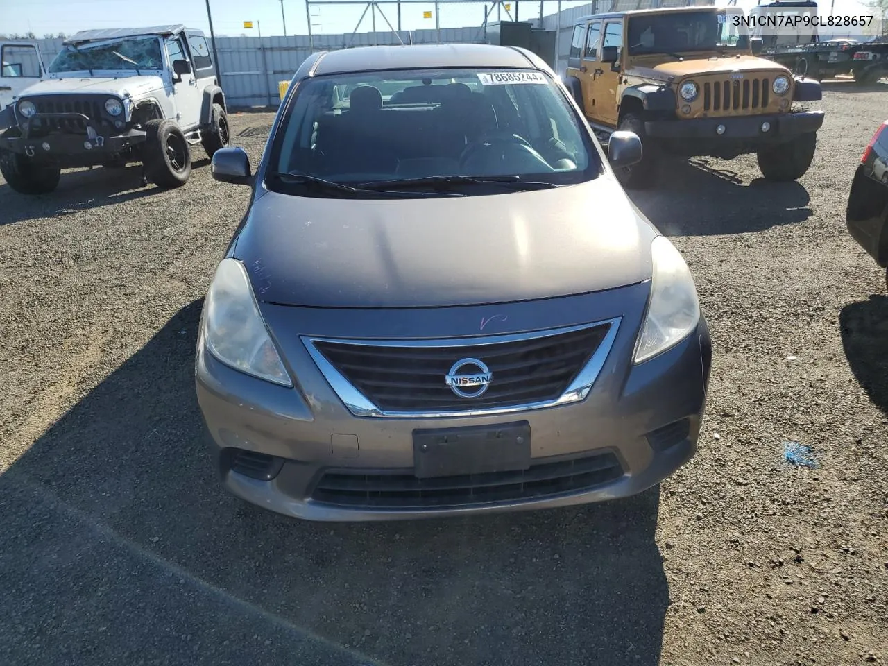 2012 Nissan Versa S VIN: 3N1CN7AP9CL828657 Lot: 78685244