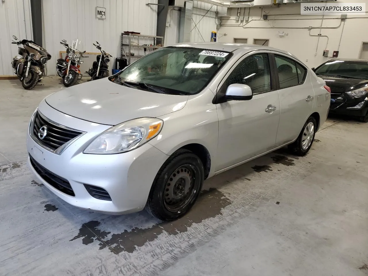 2012 Nissan Versa S VIN: 3N1CN7AP7CL833453 Lot: 78697224