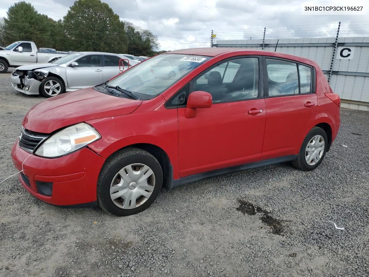 2012 Nissan Versa S VIN: 3N1BC1CP3CK196627 Lot: 78976634