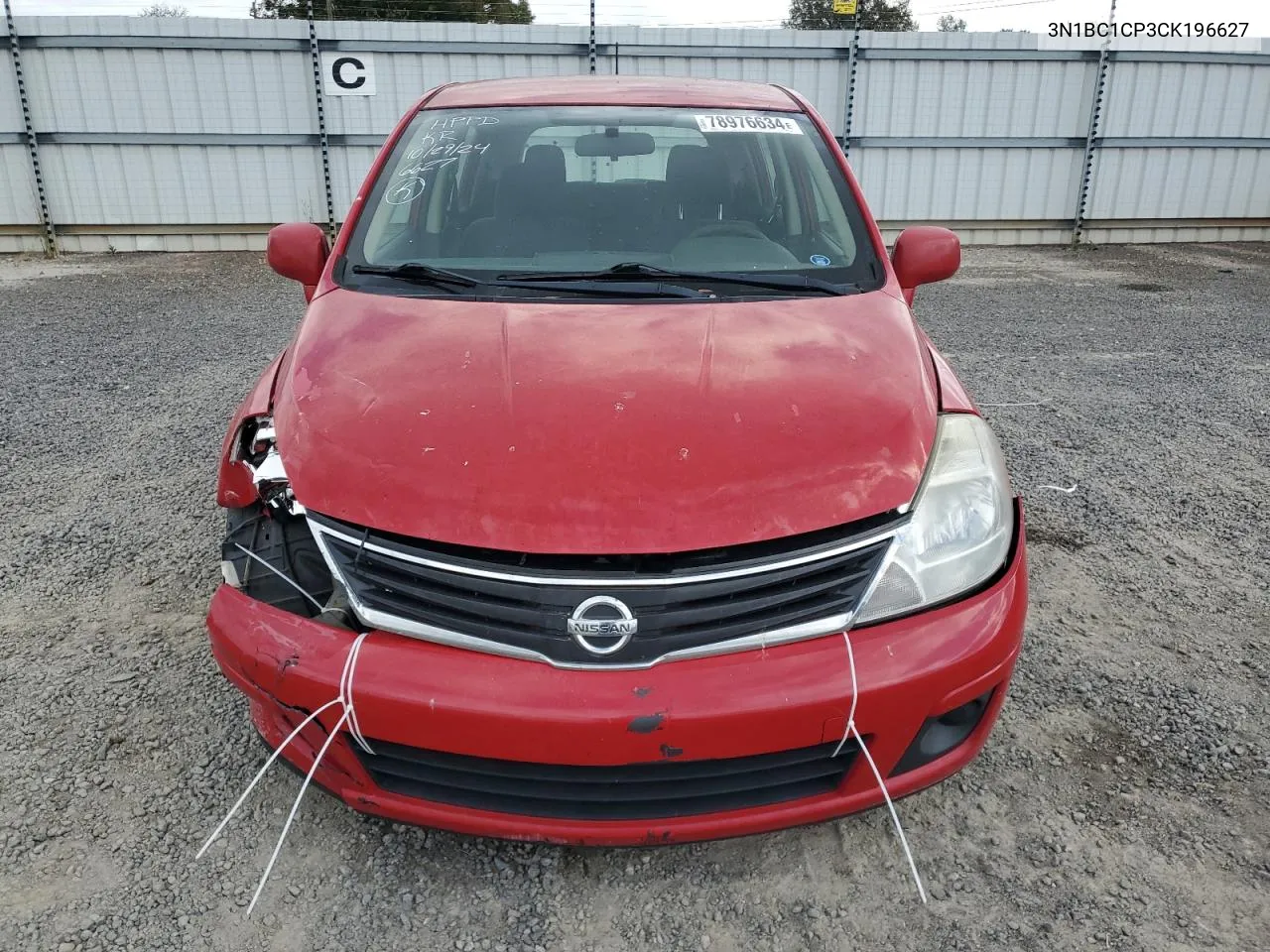 2012 Nissan Versa S VIN: 3N1BC1CP3CK196627 Lot: 78976634