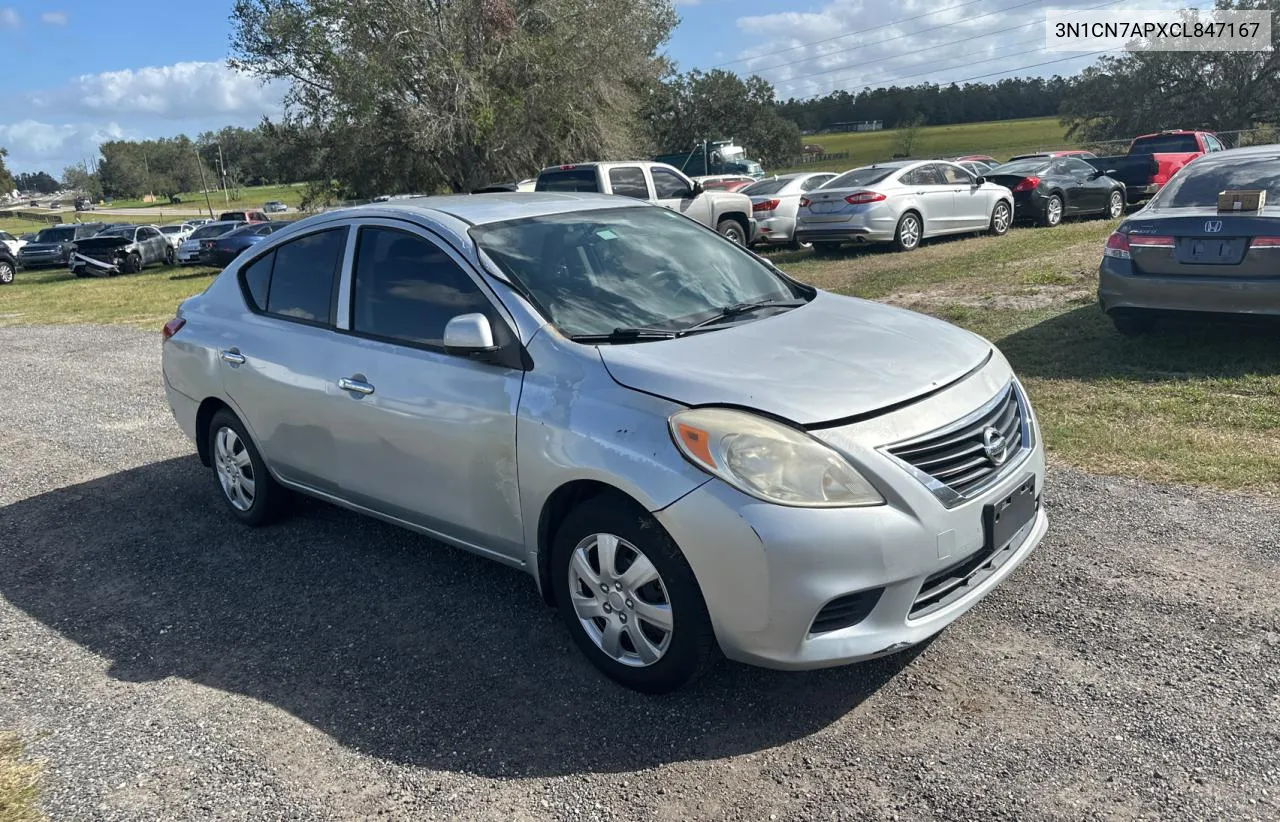 2012 Nissan Versa S VIN: 3N1CN7APXCL847167 Lot: 80990114